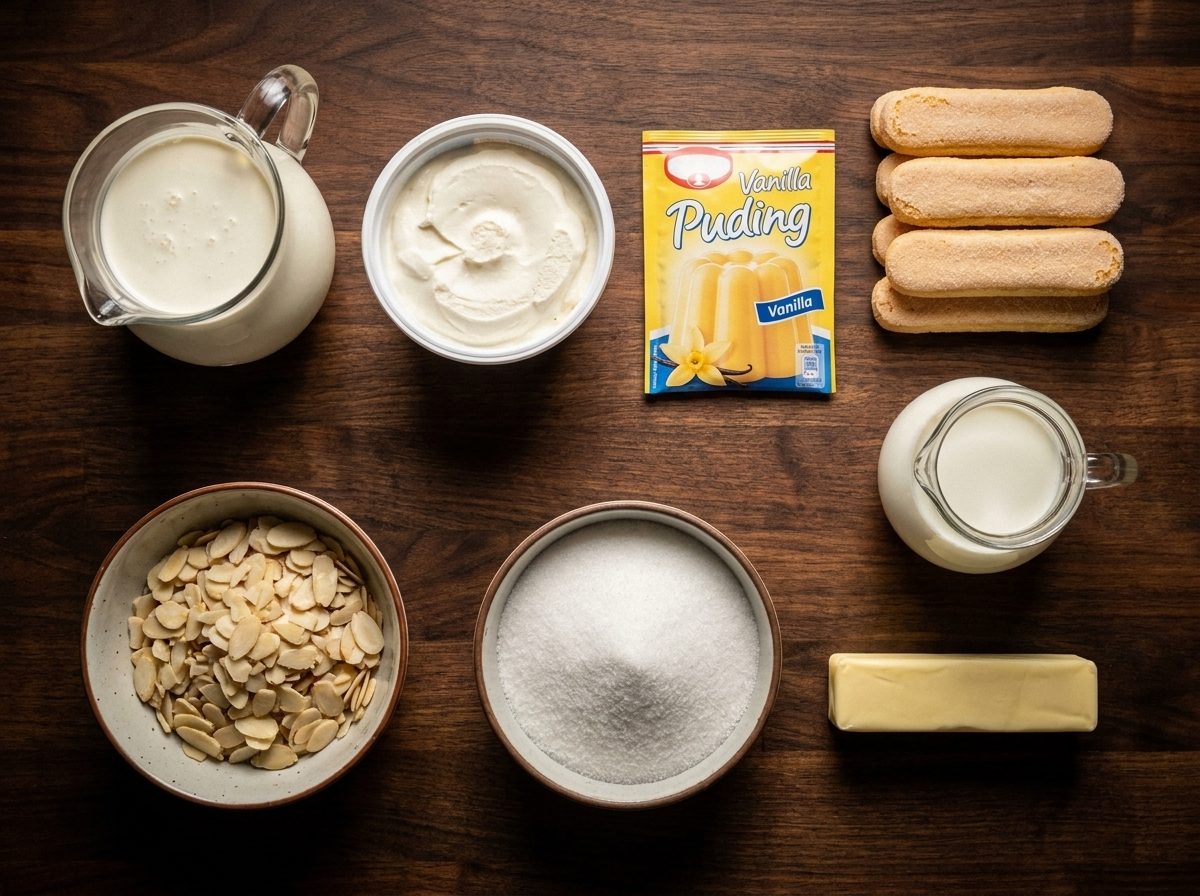 No-Bake Bienenstich Tiramisu ingredients