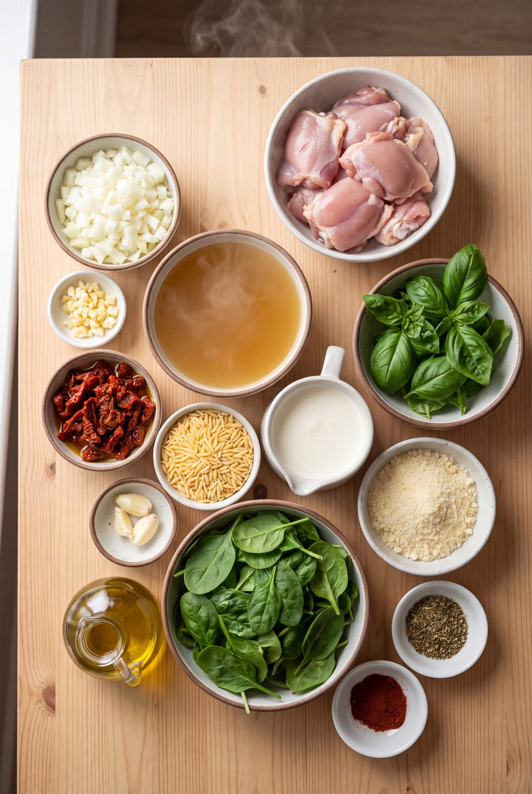 One Pot Italian Chicken Orzo ingredients