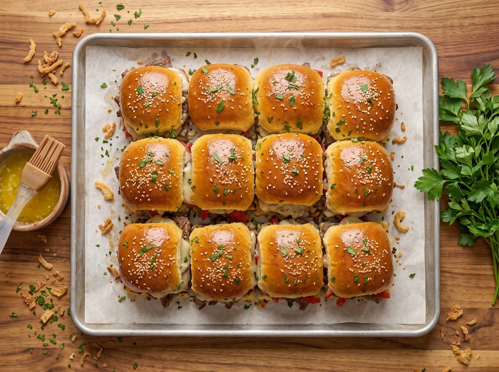 Philly Cheesesteak Sliders ingredients