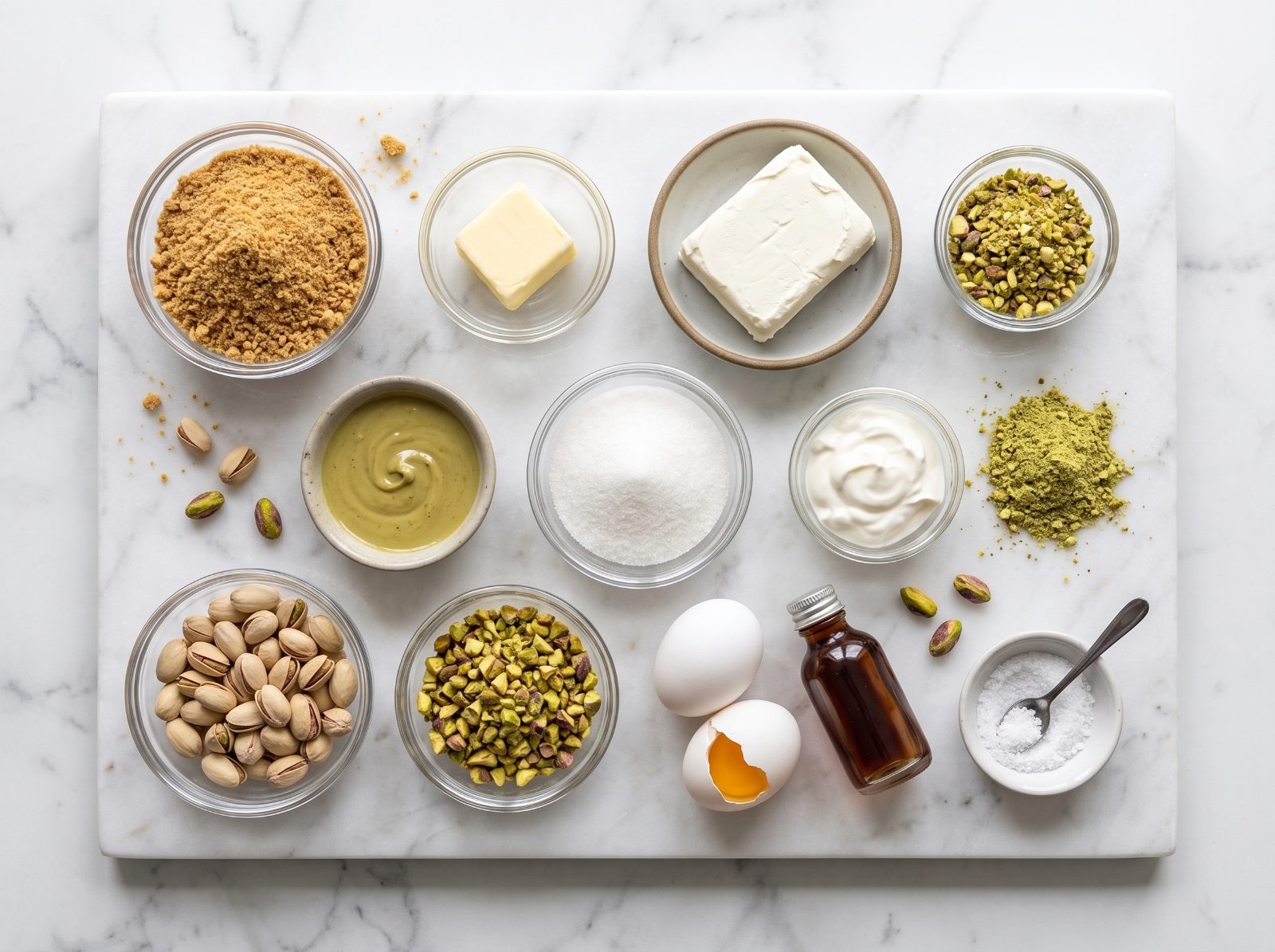 Pistachio Cheesecake Bars ingredients