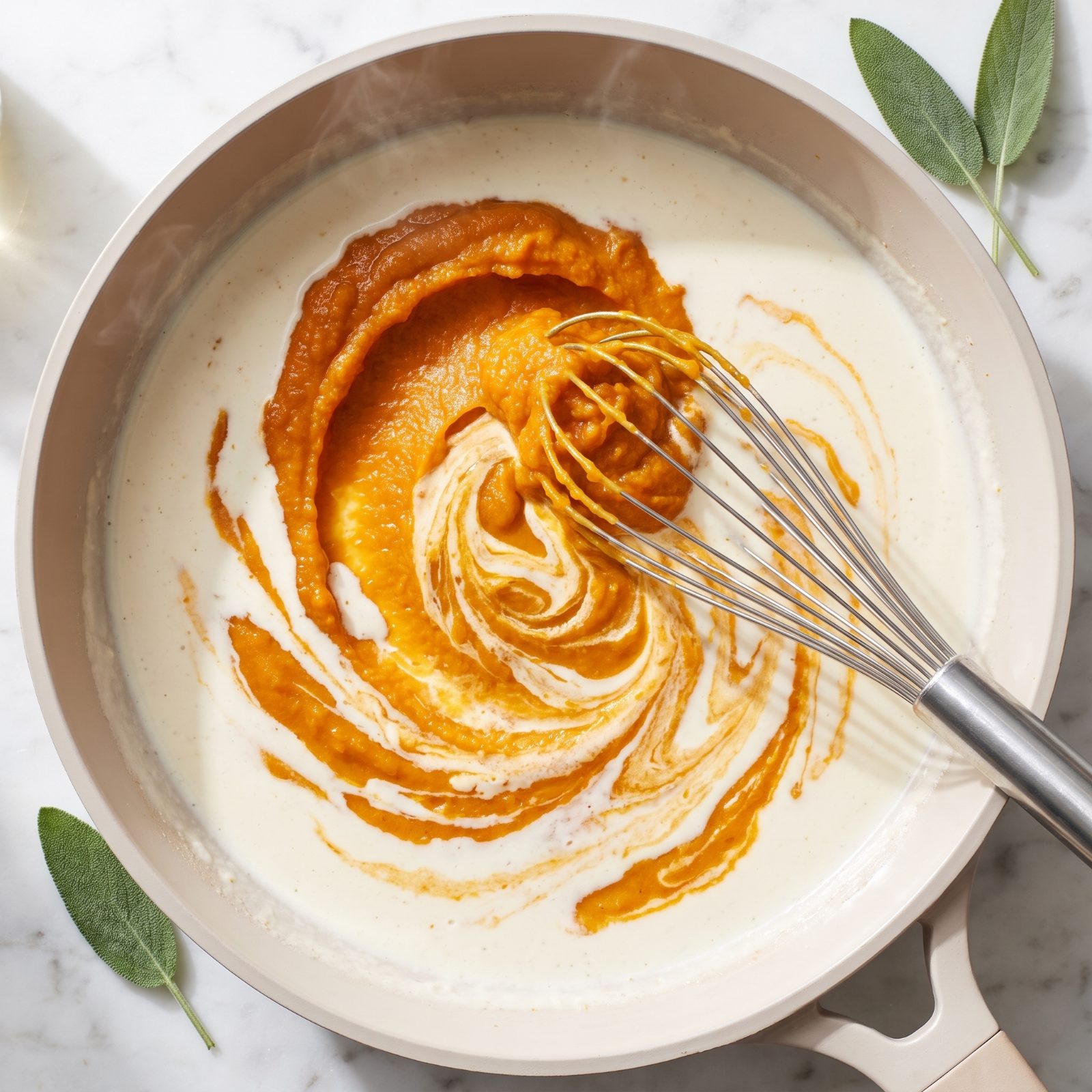 Pumpkin Alfredo Pasta with Sage — step 6
