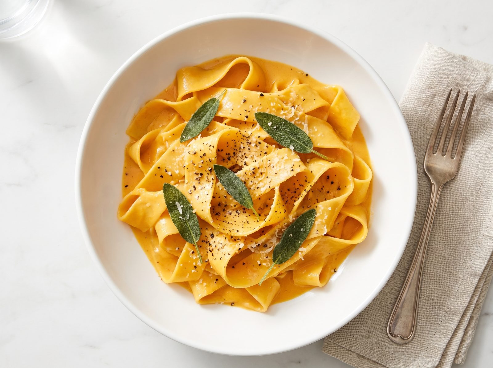 Pumpkin Alfredo Pasta with Sage — step 7
