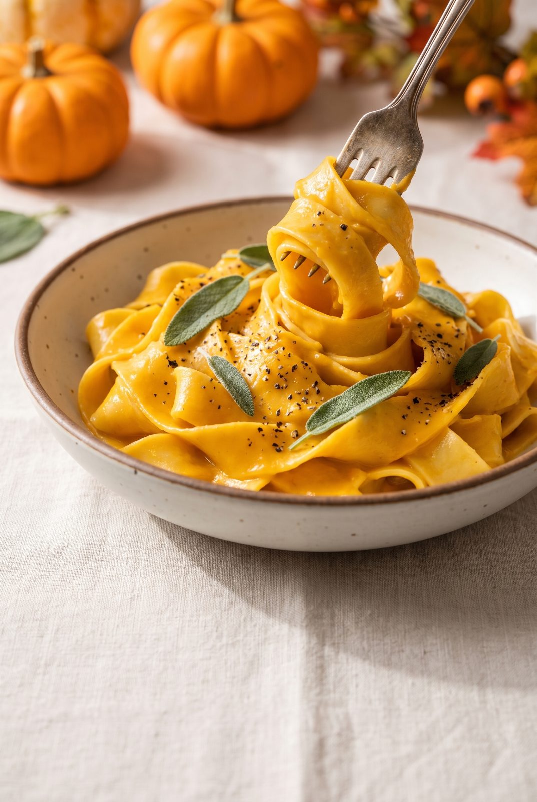 Pumpkin Alfredo Pasta with Sage — step 8