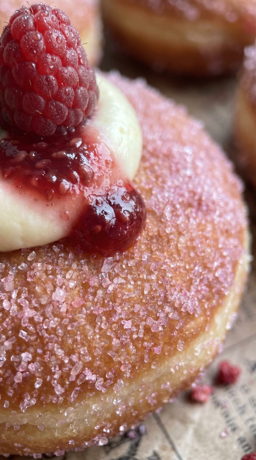 Raspberry Cheesecake Donuts