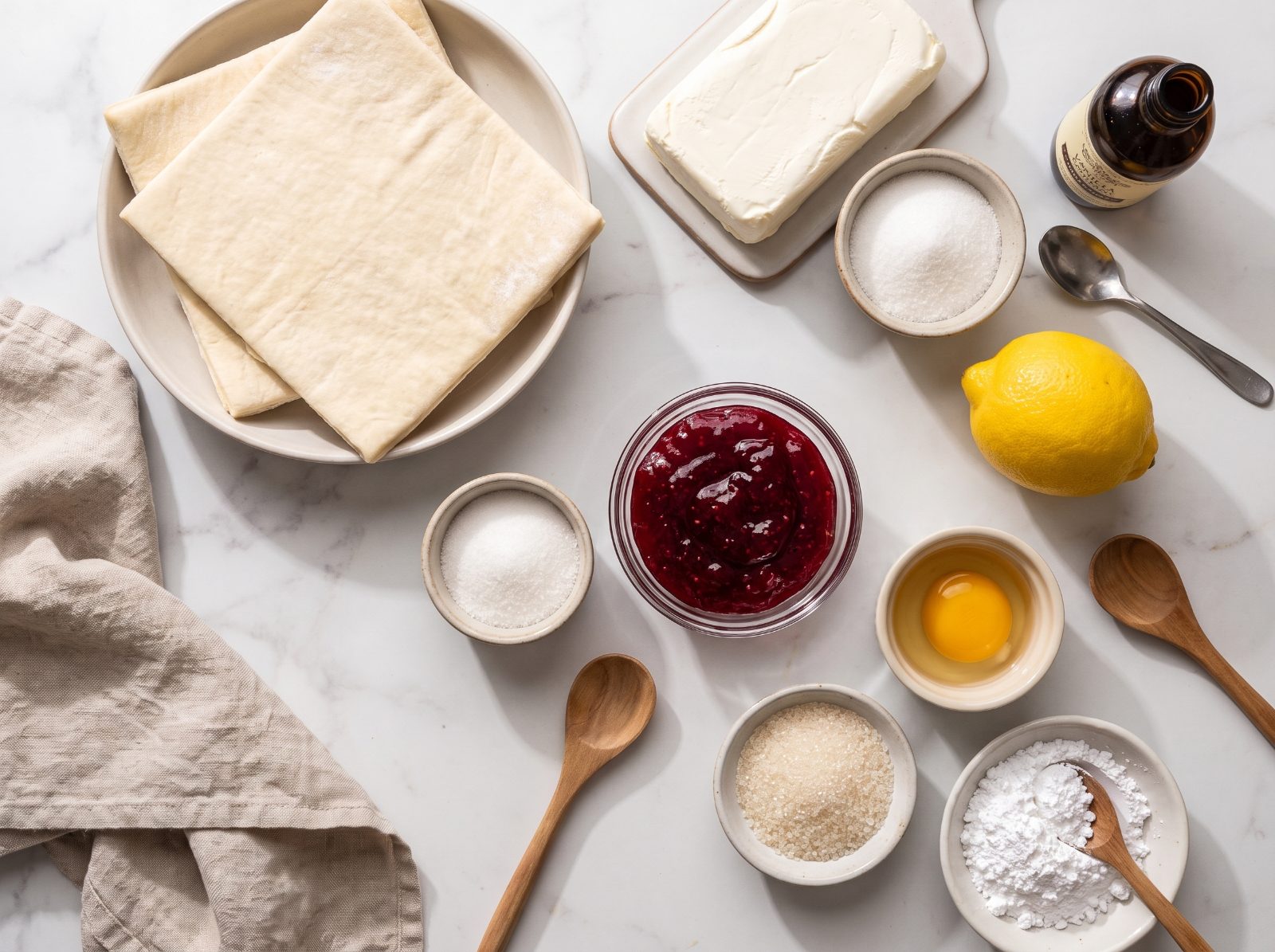 Raspberry Cream Cheese Danish ingredients