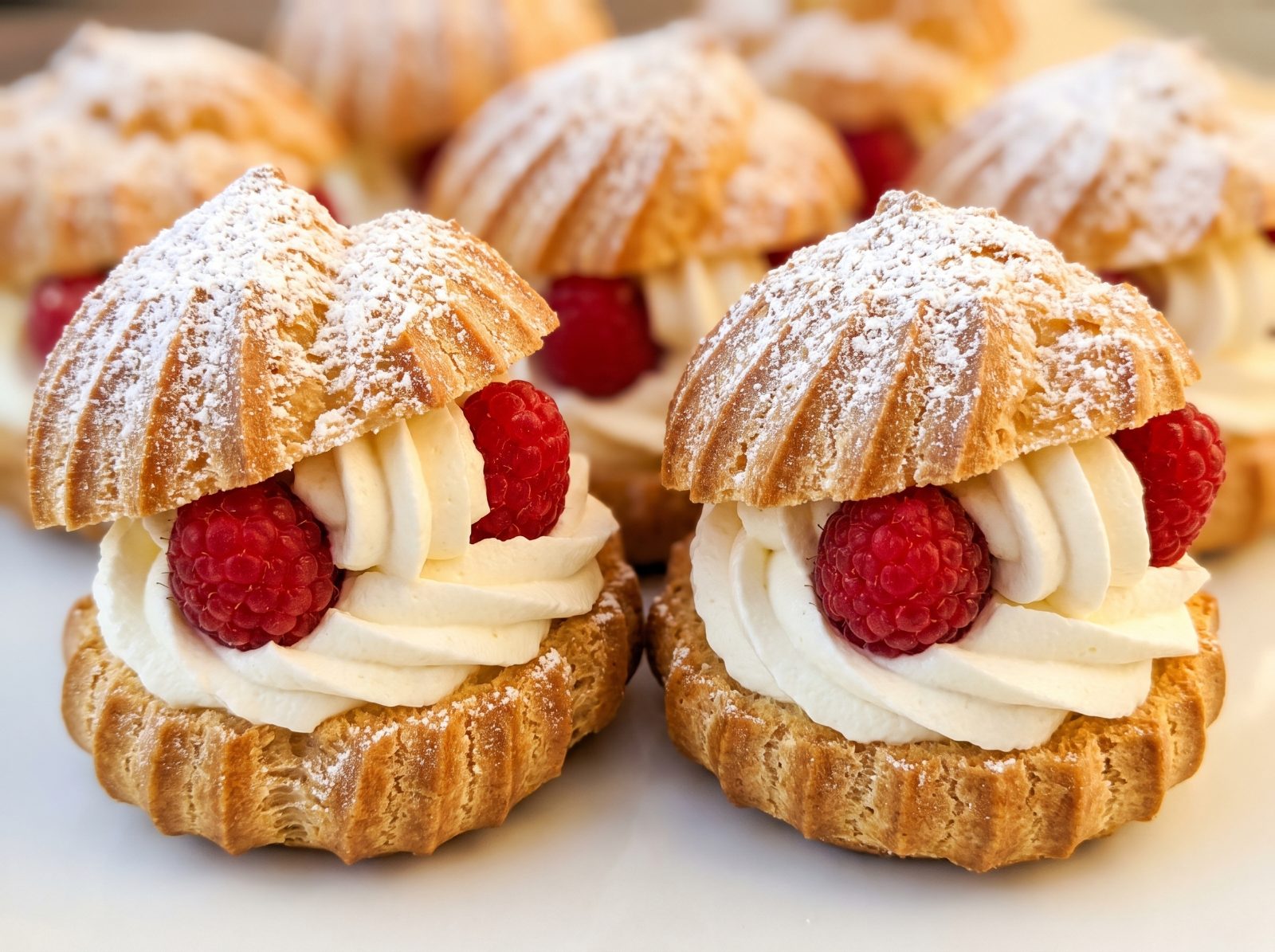 Raspberry Cream Puffs — step 10
