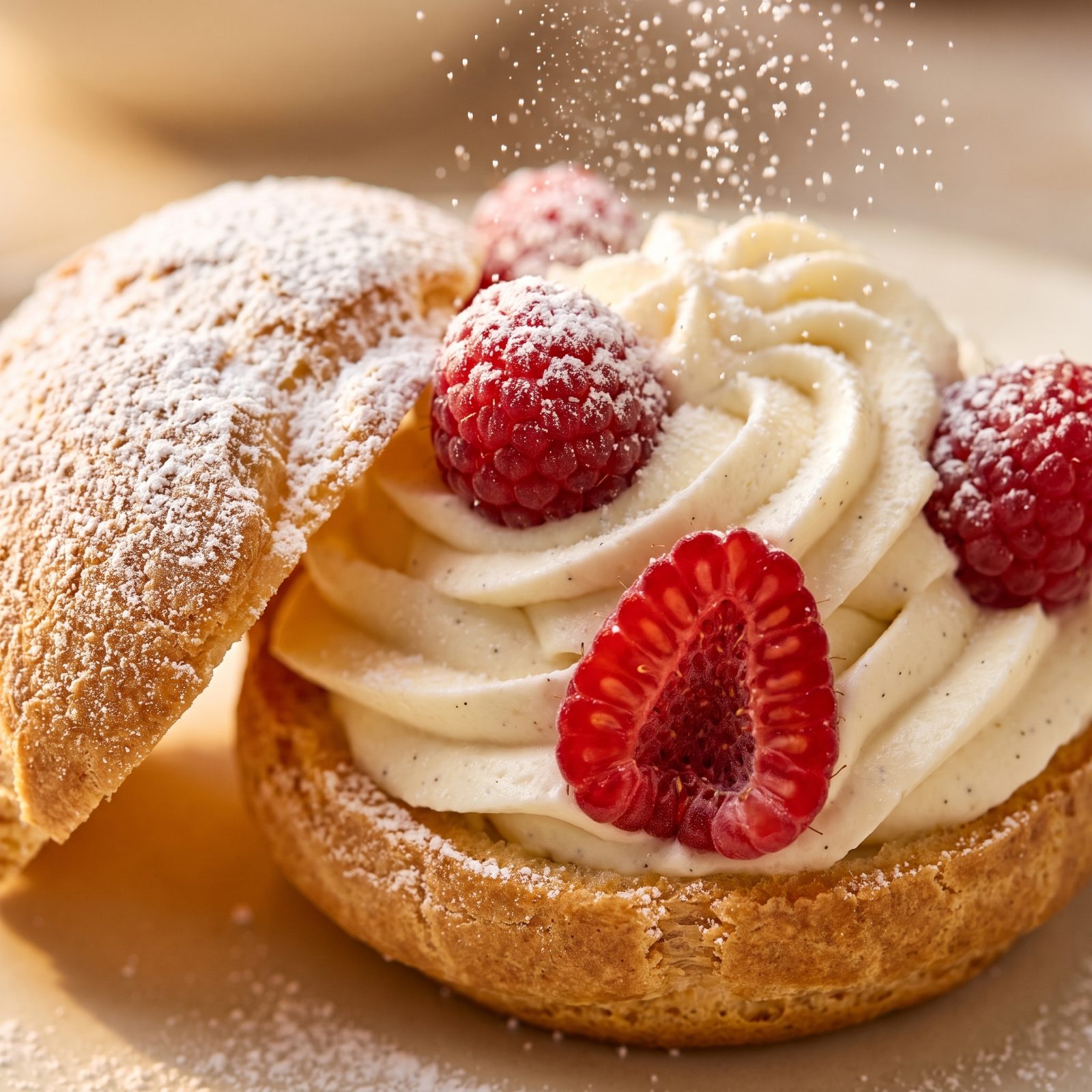Raspberry Cream Puffs — step 12