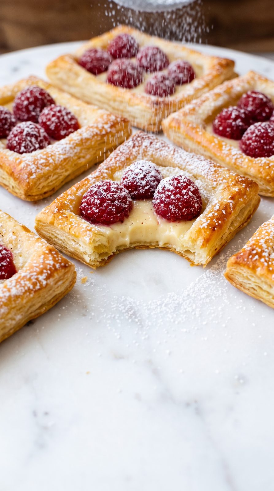 Raspberry Puff Pastry Tarts