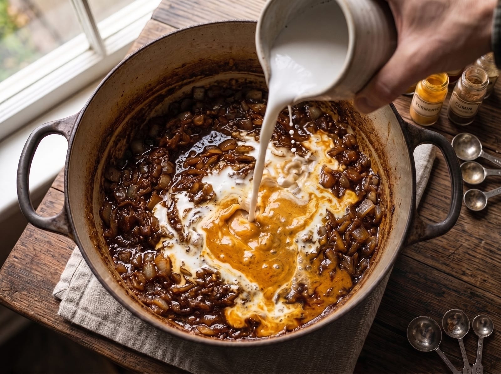 Fiery Coconut Beef Curry | Creamy Spicy Beef Curry with Rice & Garlic Naan — step 6