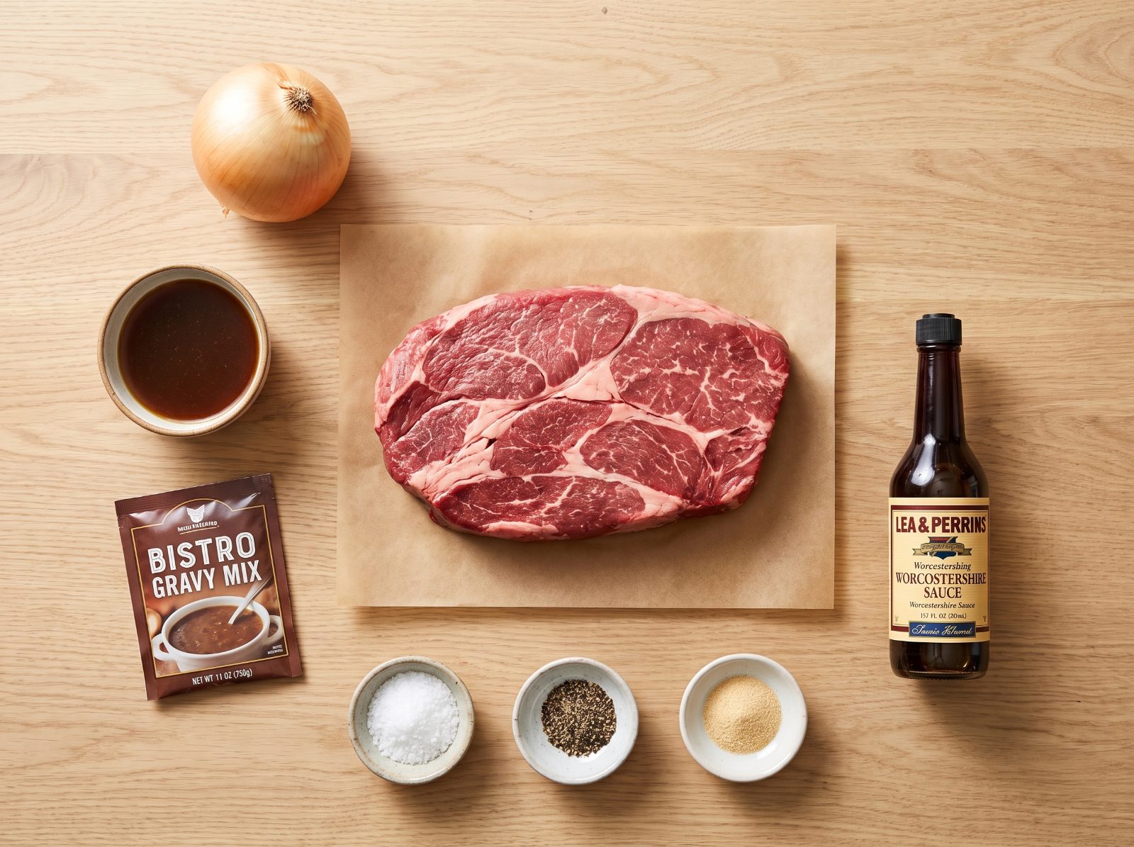 Slow Cooker Beef Manhattan ingredients