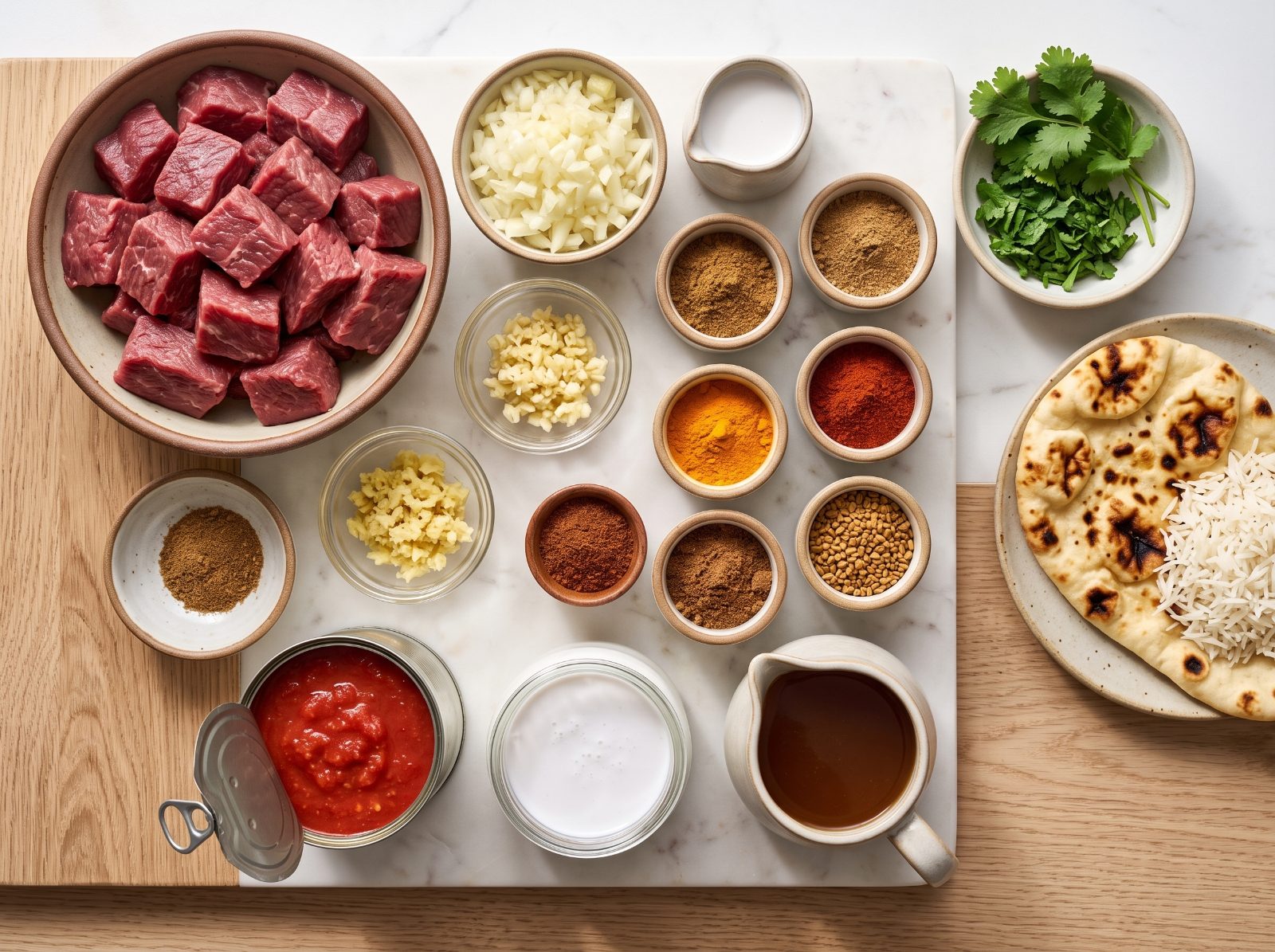 Slow Cooker Indian Beef Curry ingredients