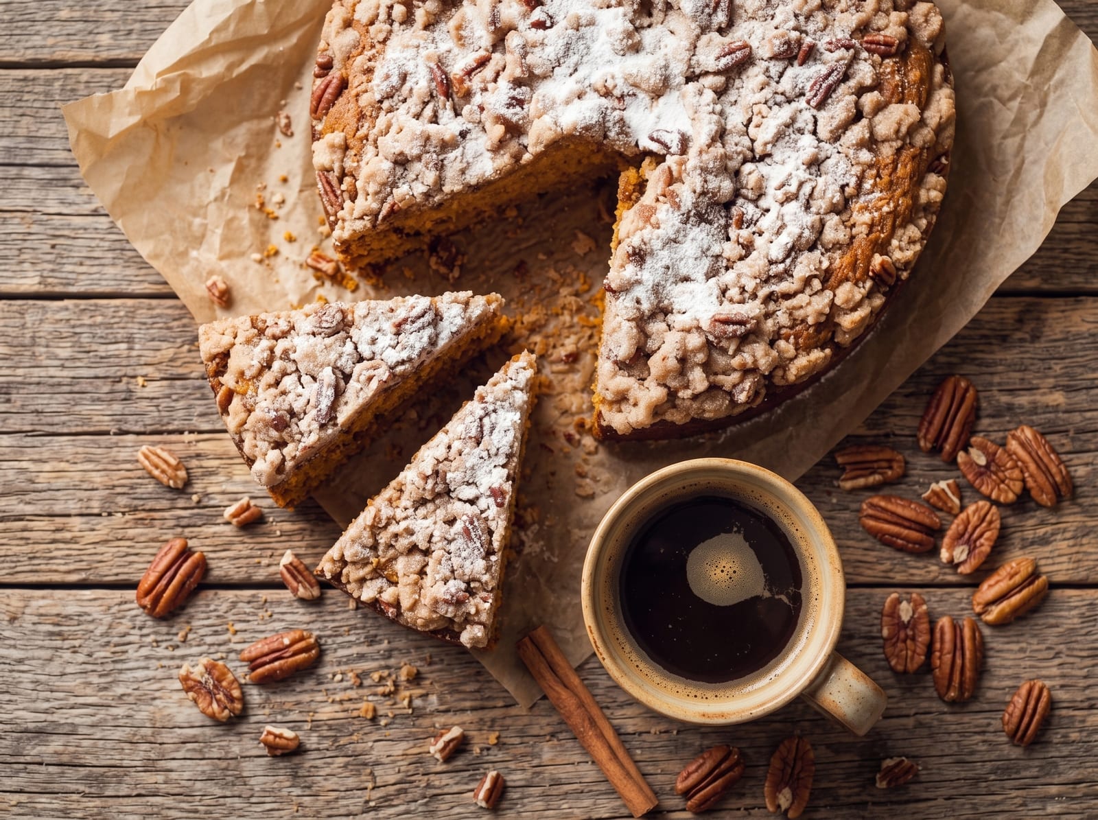 Spiced Pumpkin Coffee Cake with Streusel — step 1