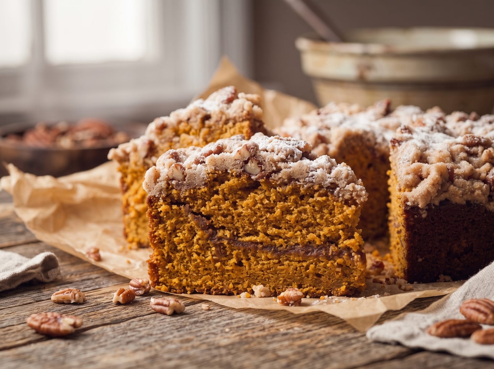 Spiced Pumpkin Coffee Cake with Streusel — step 2