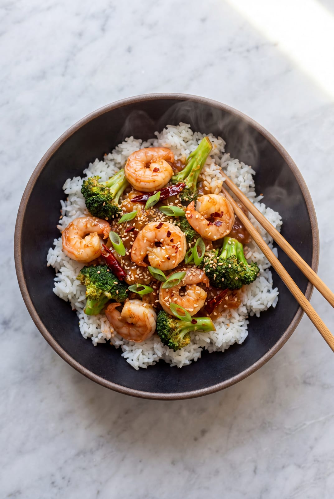 Spicy Szechuan Shrimp and Broccoli