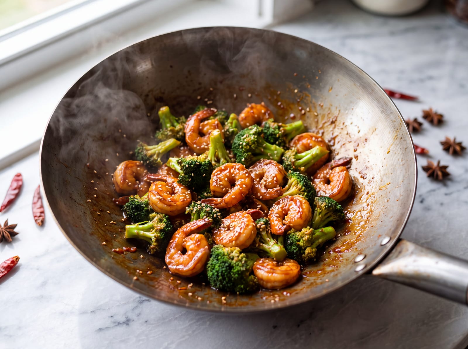 Spicy Szechuan Shrimp and Broccoli — step 6