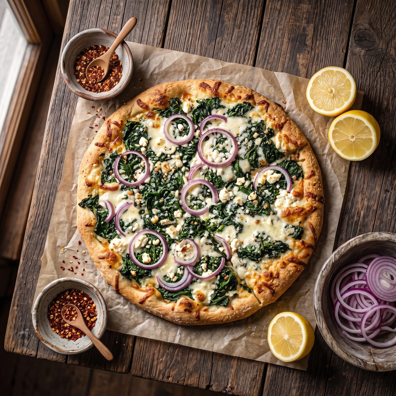 Spinach Ricotta Pizza — step 3