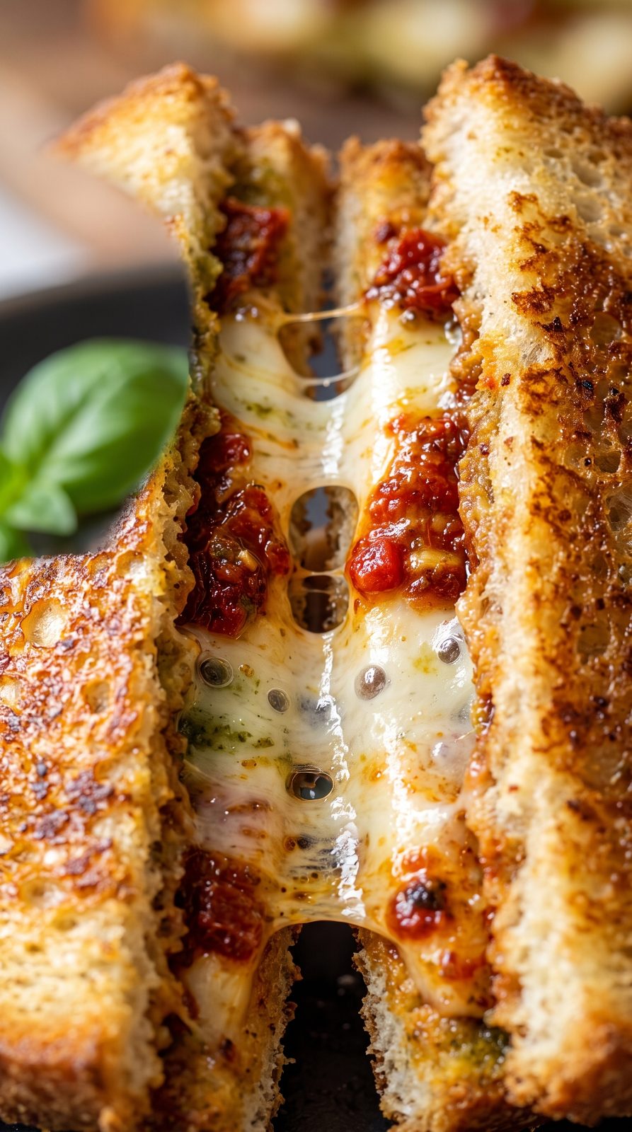 Sun-Dried Tomato Pesto Grilled Cheese