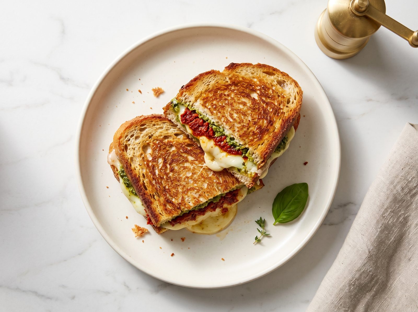 Sun-Dried Tomato Pesto Grilled Cheese — step 5
