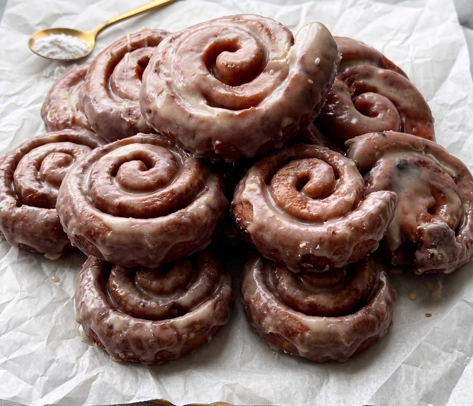 Sweet Potato Cinnamon Roll Donuts — step 13