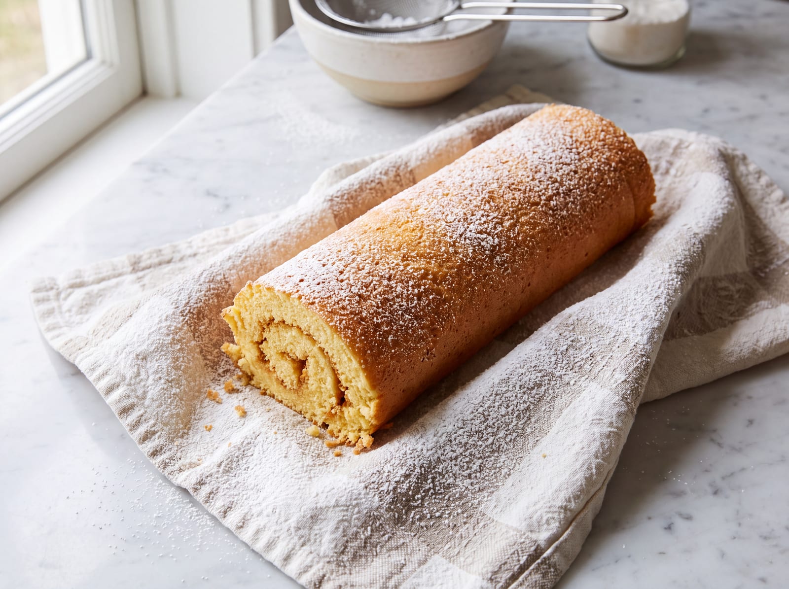 Vanilla Swiss Roll Cake — step 6
