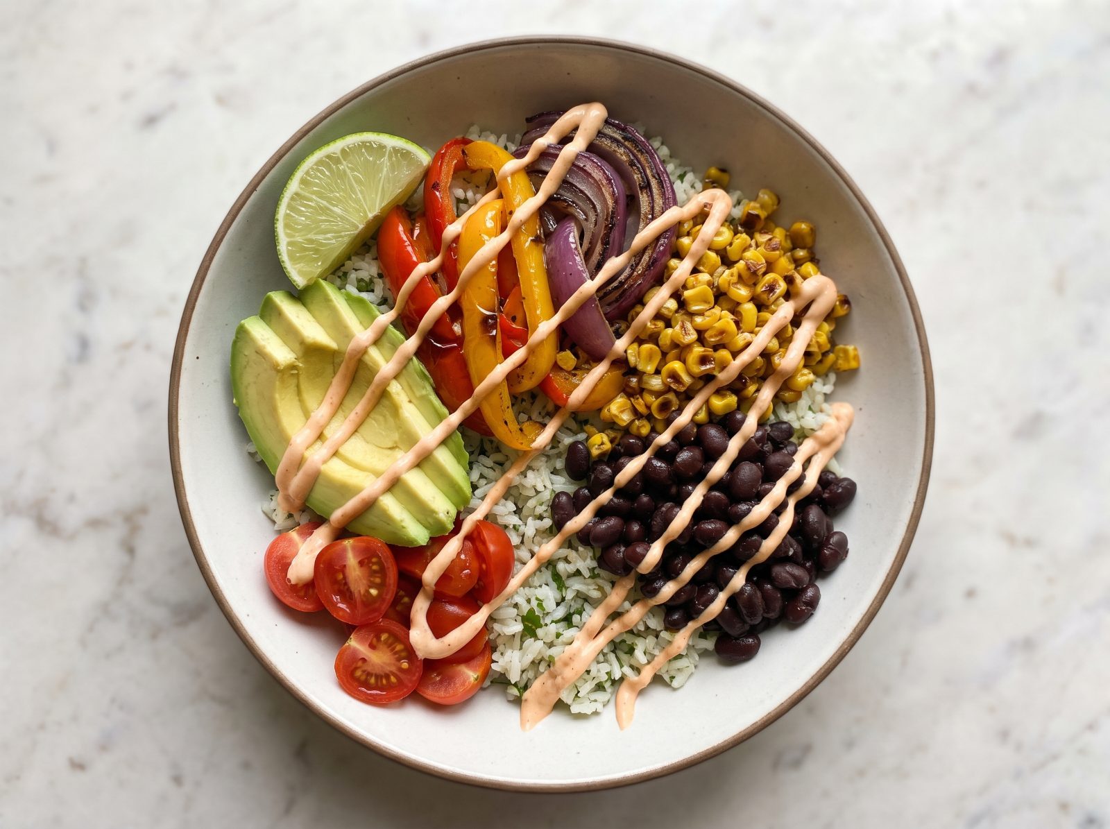 Vegetarian Burrito Bowls with Chipotle Crema — step 7