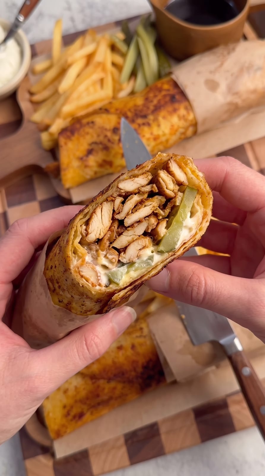 Crispy Chicken Shawarma Wrap