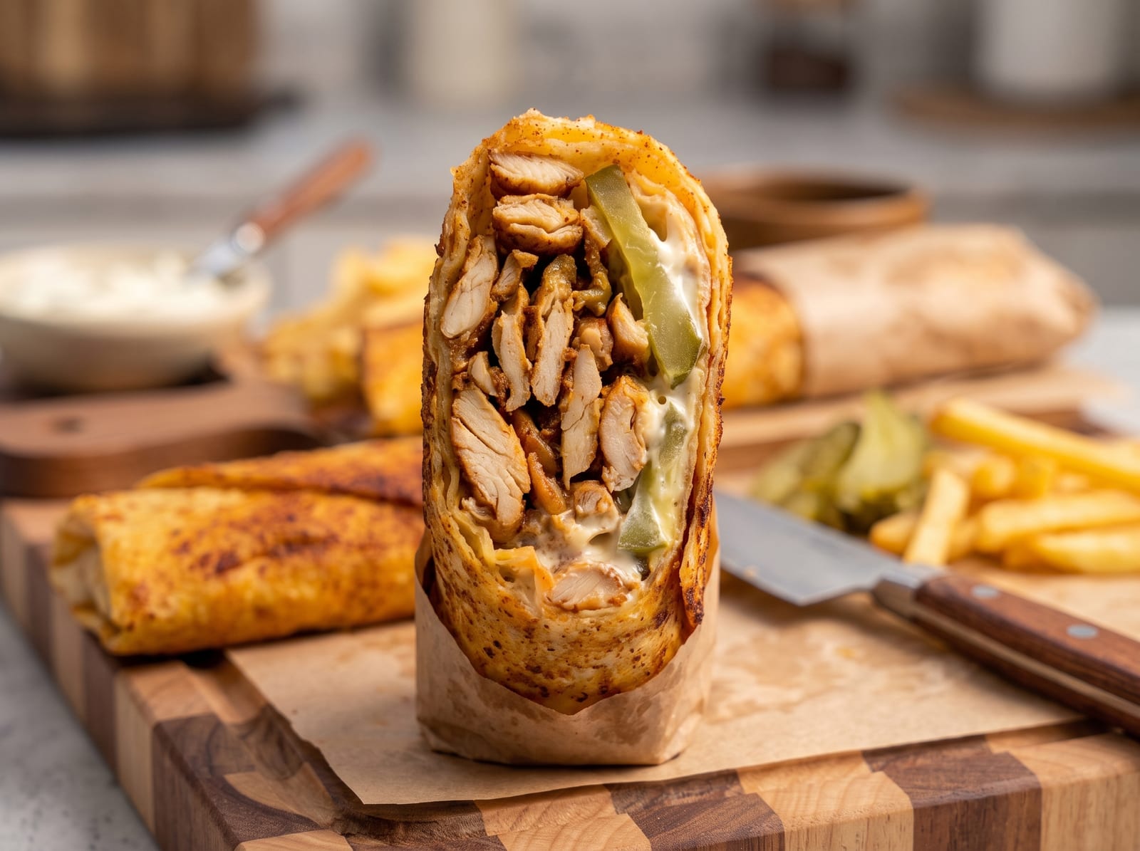 Crispy Chicken Shawarma Wrap — step 1