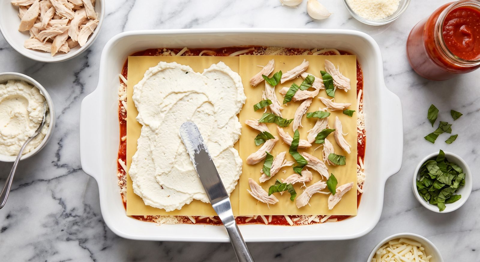White Chicken Caprese Lasagna — step 3