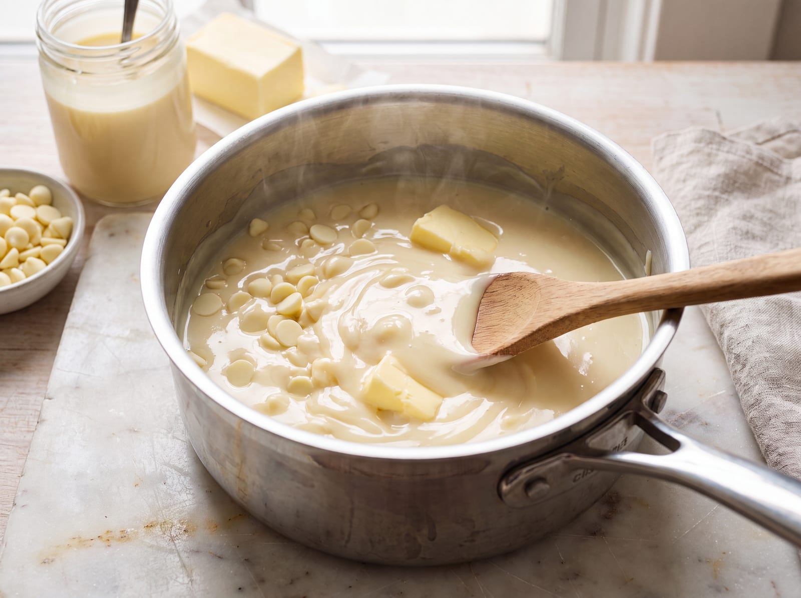 White Chocolate Candy Cane Fudge — step 2