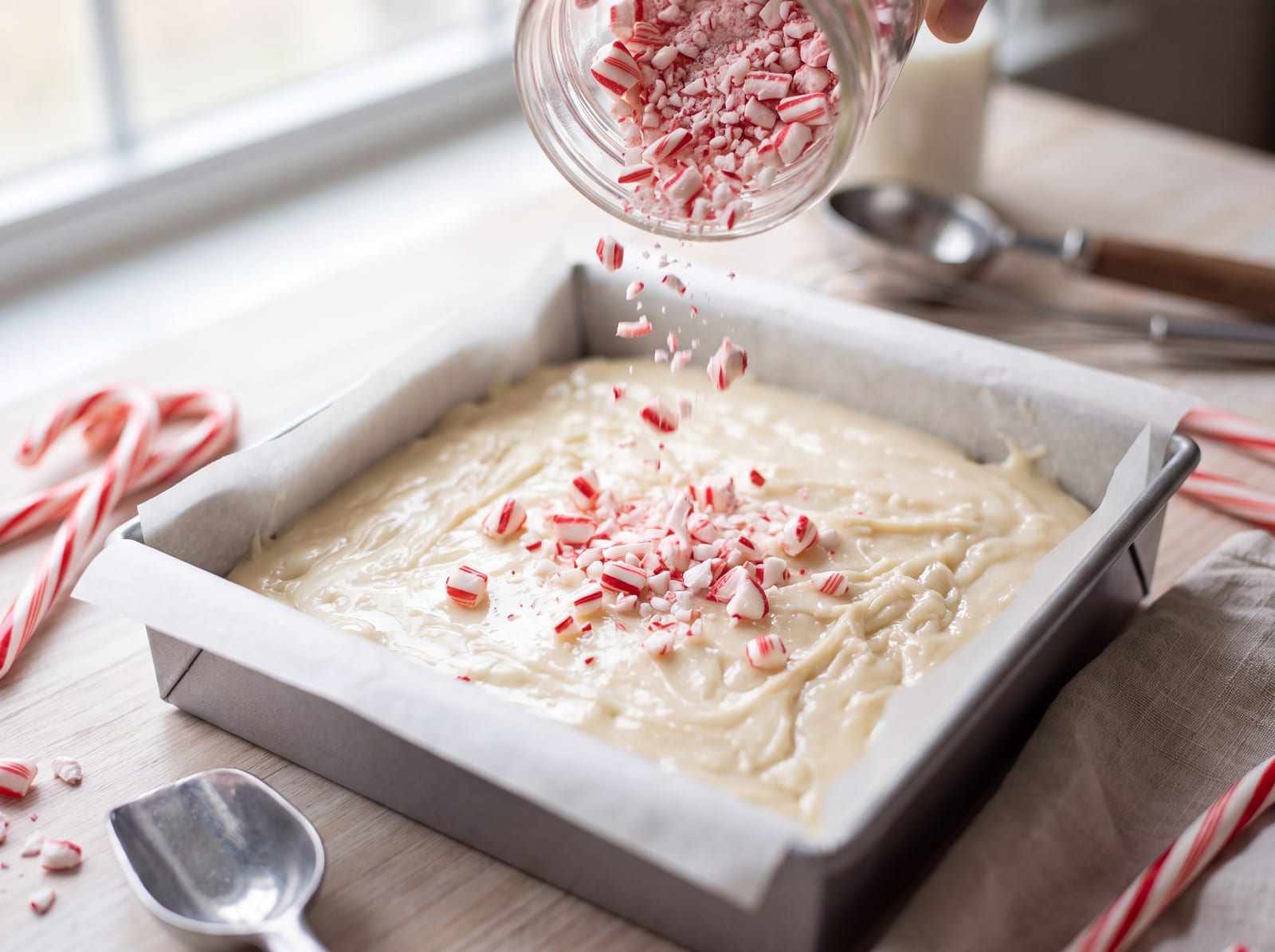 White Chocolate Candy Cane Fudge — step 5