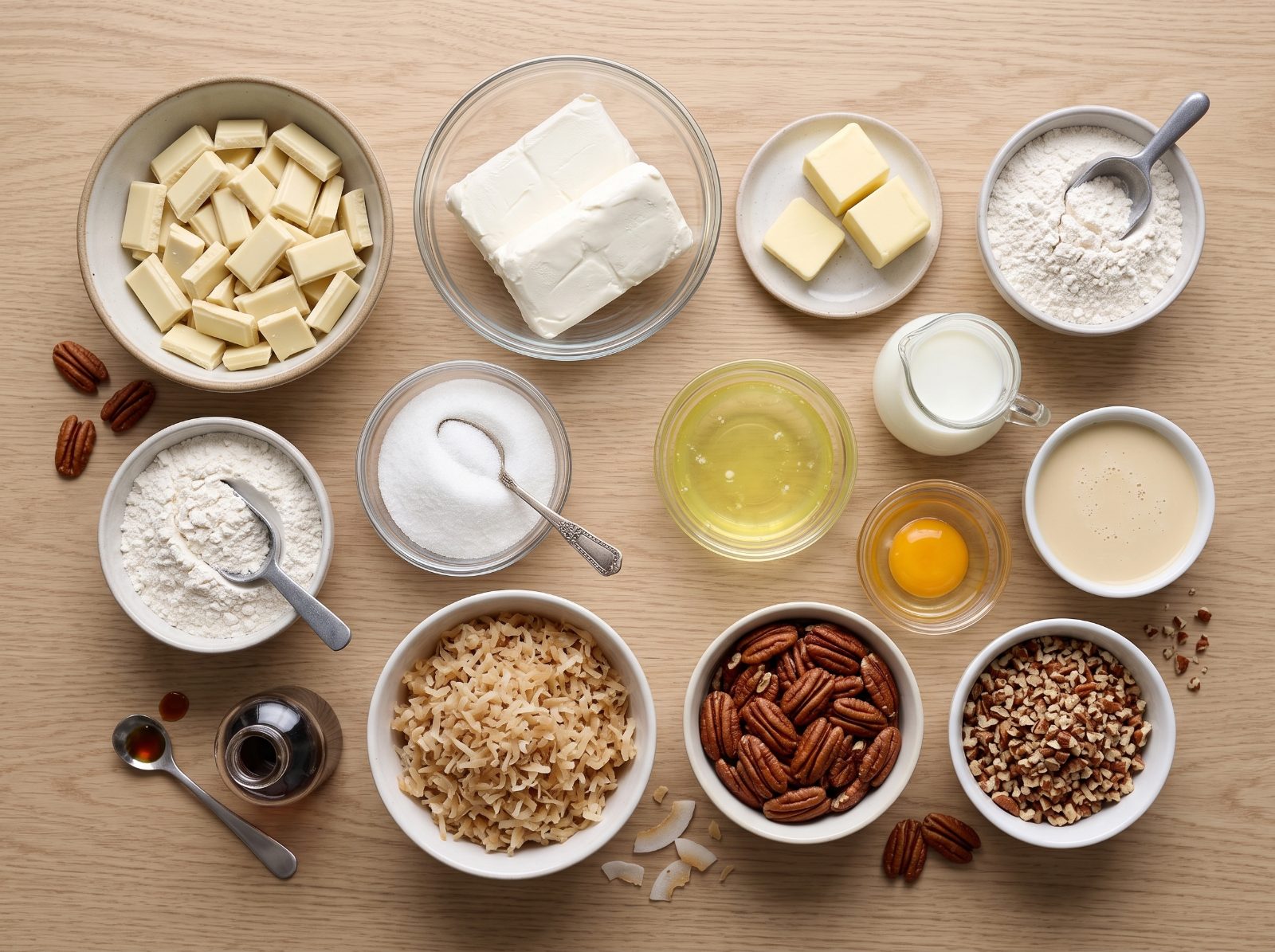 White German Chocolate Cake with Cheesecake Center ingredients
