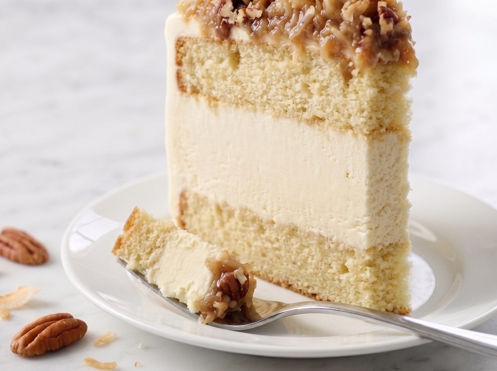 White German Chocolate Cake with Cheesecake Center — step 10