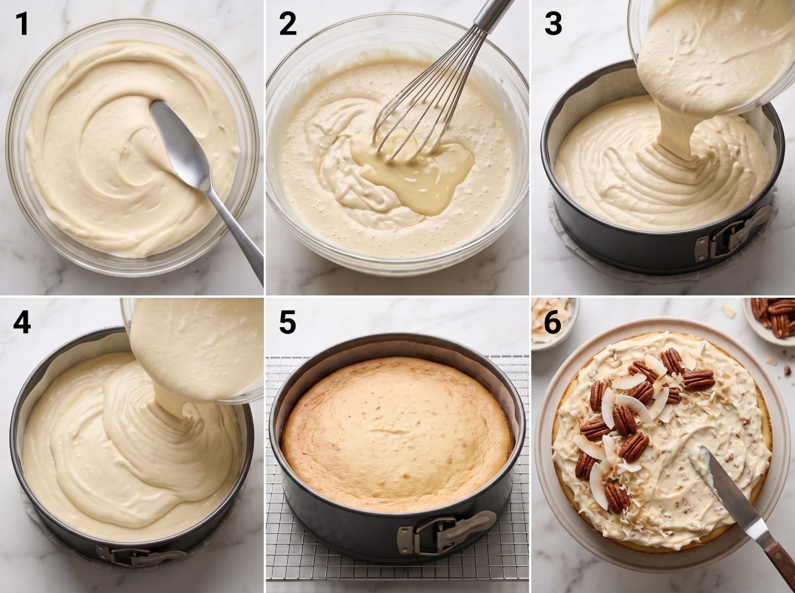 White German Chocolate Cake with Cheesecake Center — step 4