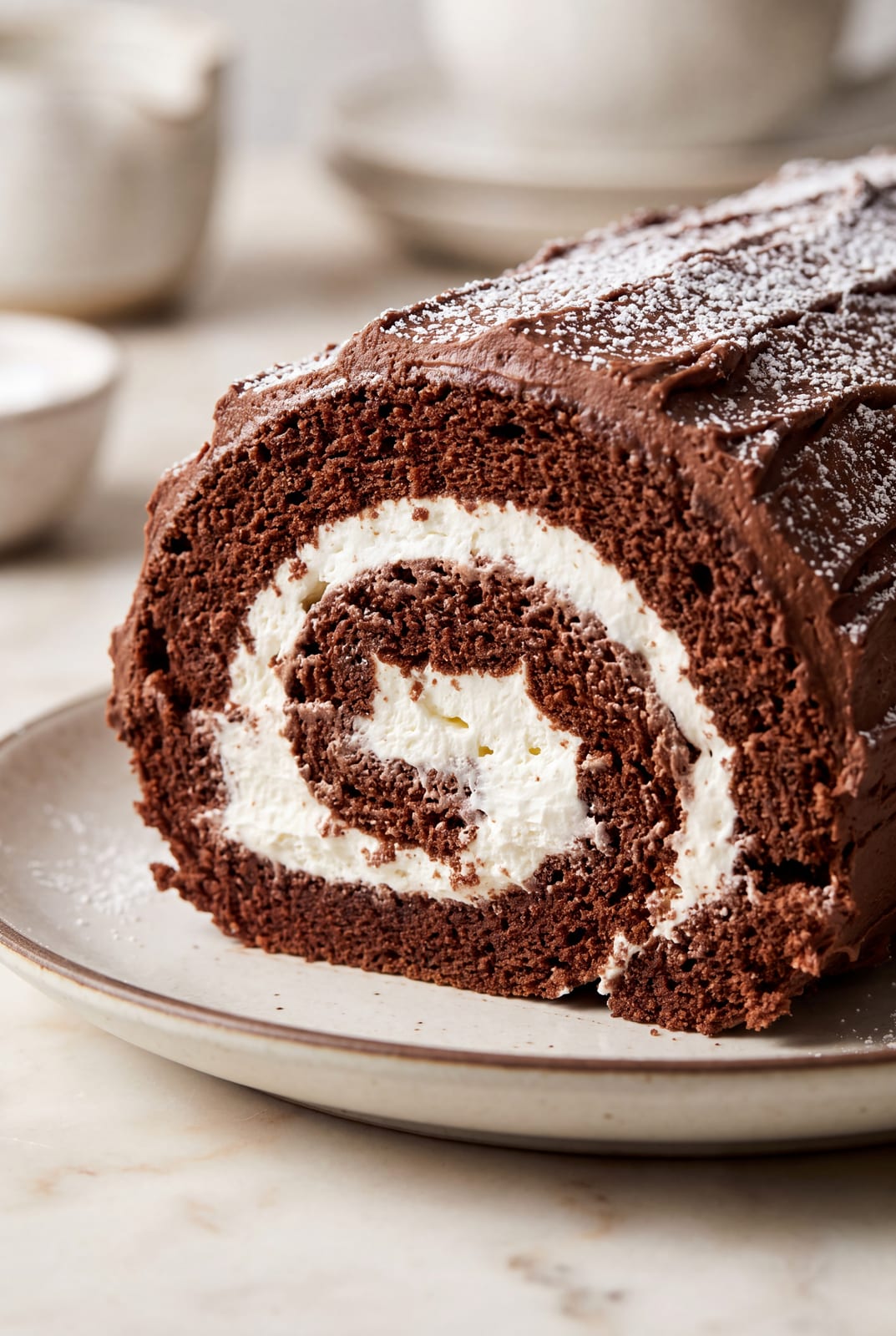 Yule Log Cake (Bûche de Noël) — step 9
