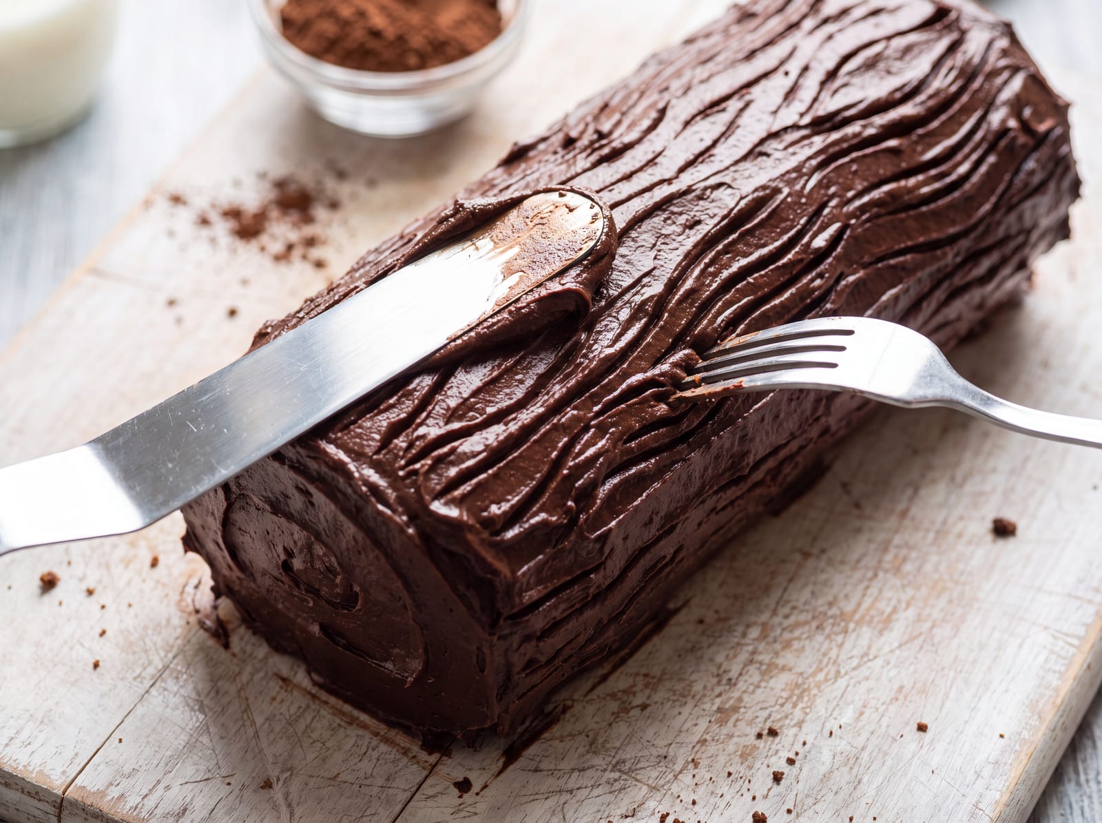 Yule Log Cake (Bûche de Noël) — step 8